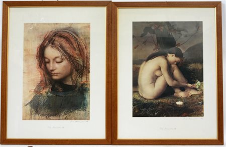 Pietro Annigoni (Milano 1910 - Firenze 1988) Lotto di due stampe raffiguranti...