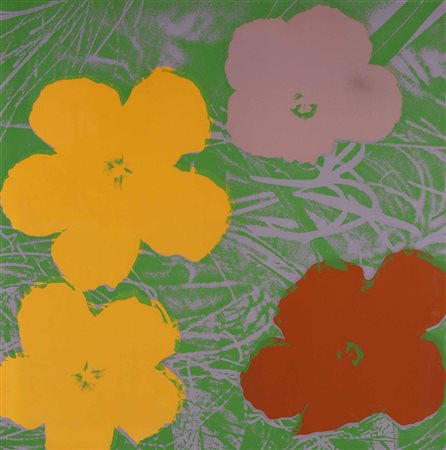 Andy Warhol (1928-1987), Flowers, 1970, serigrafia a colori, cm 91,5x91,5...