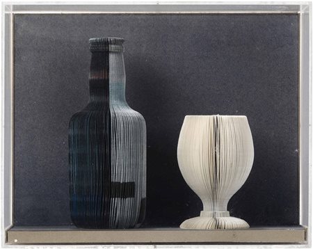 Pavlos Dionyssopulos (1930), Verre et bouteille, 1975, carta colorata in...