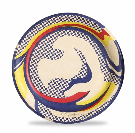 Roy Lichtenstein (1923-1997), Untitled (Paper plate), 1969, serigrafia a...