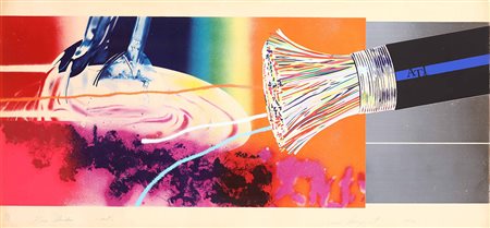 James Rosenquist (1933), Horse Blinders (East), 1972, litografia a colori, cm...