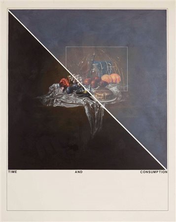 Guido Biasi (1933-1983), Time and consumption, 1978/1979, olio su tela, cm...