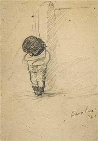 Lorenzo Viani (Viareggio Ostia 1936) L'innocente, 1918 Carboncino su carta...