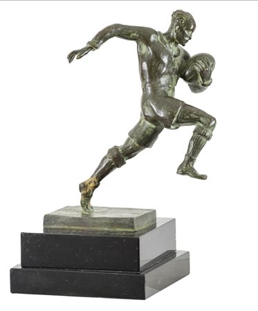 Eddouard Fraisse (Beaune Parigi 1945) Footballeur, Scultura in bronzo, cm....