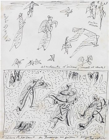 André Masson Balagny 1896 - Parigi 1987 Senza titolo, (1959) China su carta,...