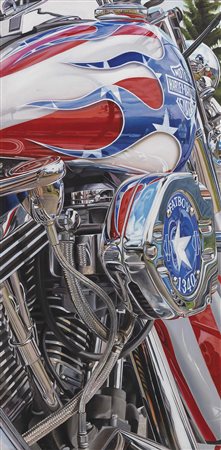 Enrico Ghinato Lendinara (Ro) 1955 Fatboy USA, 2009 Olio su tela, cm. 140x70...