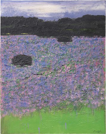 Carlo Mattioli Modena 1911 - Parma 1994 Campo di lavanda in Versilia, 1982...