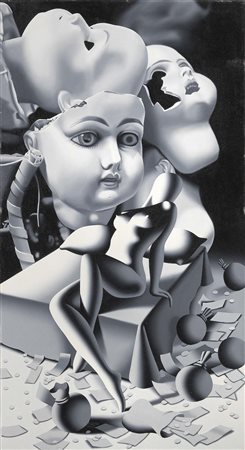 Mark Kostabi Los Angeles 1960 Le bambole di ieri, 2005 Olio su tela, cm....