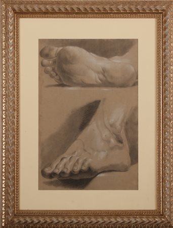 ARTISTA DEL XVIII SECOLO Studio di piedi. Matita su carta. Cm 42,50 x 27,00....