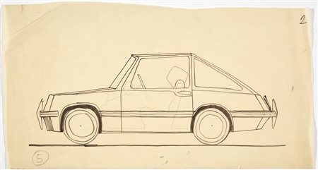 Gio Ponti (Milano 1891 - Milano 1979) "Automobile linea Diamante" Studio di...