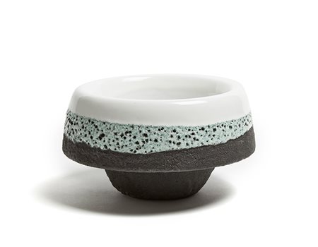 Ettore Sottsass (Innsbruck 1917 - Milano 2007) Vaso in ceramica decorato con...