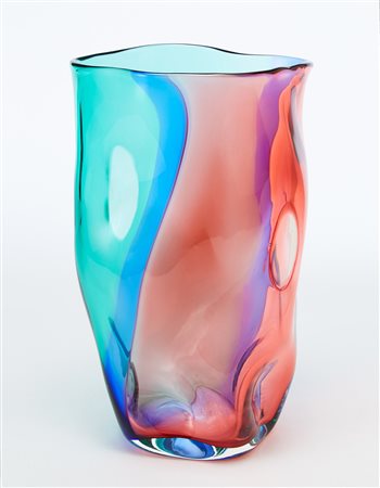 Archimede Seguso (Murano 1909 - Murano 1999) Vaso cartoccio della serie...