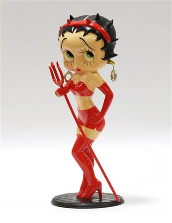 Betty Boop diavolessa. Resina policroma. Marcata sotto la base 2008 (h cm 62)...