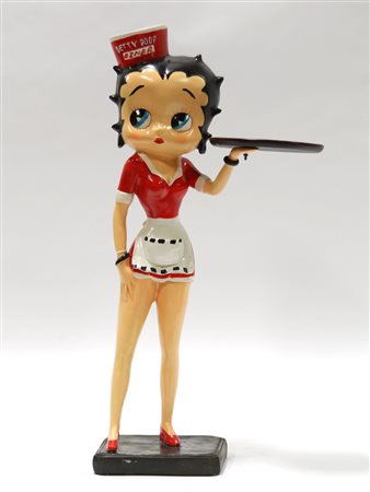 Betty Boop cameriera. Resina policroma (h cm 77) (lievi difetti)