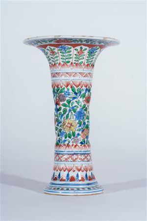 Arte Cinese Vaso in porcellana dipinto con decoro policromo wucai Cina,...