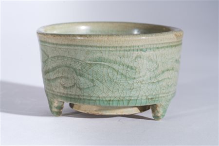 Arte Cinese Incensiere in porcellana celadon Cina, dinastia Yuan/Ming . . Cm...