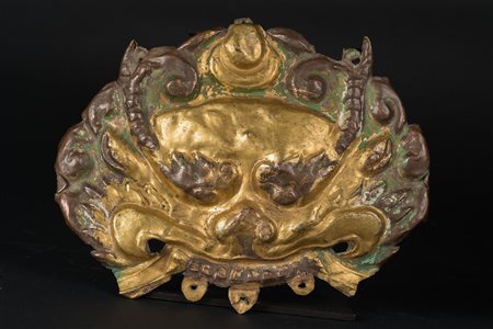 Arte Himalayana Cheppu in bronzo dorato repoussé Tibet, seconda metà XIX...