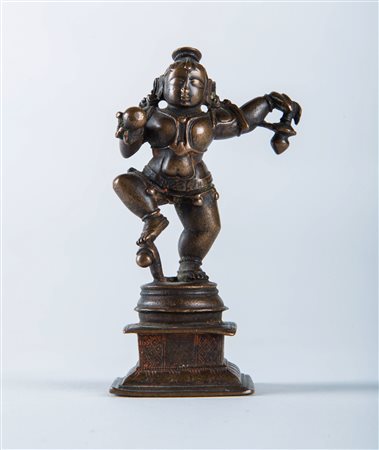 Arte Indiana Statua in bronzo raffigurante Balakrishna India meridionale,...