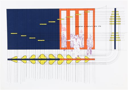 BONALUMI AGOSTINO (1935 - 2013) Senza titolo. 1975. Litografia. Cm 70,00 x...