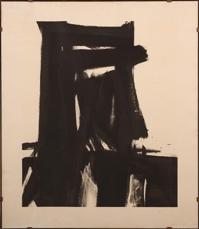 KLINE FRANZ (1910 - 1962) Senza titolo. Litografia. Cm 72,00 x 84,00. Firma...