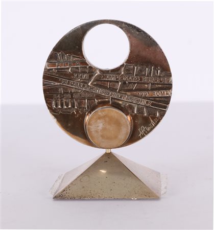 POMODORO ARNALDO (n. 1926) Senza titolo. Bronzo. Cm 6,00 x 8,00 x 5,00. Firma...