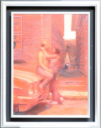 BIRKNER TOM (n. 1966) Roadside lovers. 2000. Tecnica mista su tela. Cm 41,00...