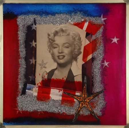 RONDA OMAR (n. 1947) Marilyn frozen. 2005. Plastic. Cm 70,00 x 70,00. Al...