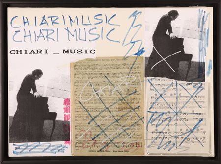 CHIARI GIUSEPPE (1926 - 2007) Chiari Music. Tecnica mista su tela. Cm 70,00 x...