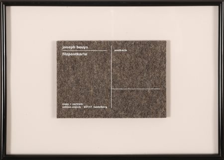 BEUYS JOSEPH (1921 - 1986) Filzpostkarte. Feltro. Cm 15,00 x 10,50 x 1,00....