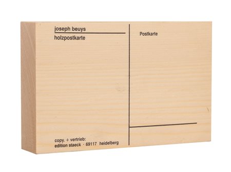 BEUYS JOSEPH (1921 - 1986) Holzpostkarte. Legno. Cm 15,00 x 10,00 x 3,00....