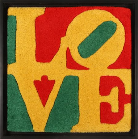 INDIANA ROBERT (n. 1928) Love. Tappeto. Cm 38,00 x 38,00. N.260. Edizione...