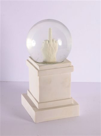 CATTELAN MAURIZIO (n. 1960) Snowball L.O.V.E. . Vetro e resina. Cm 11,00 x...