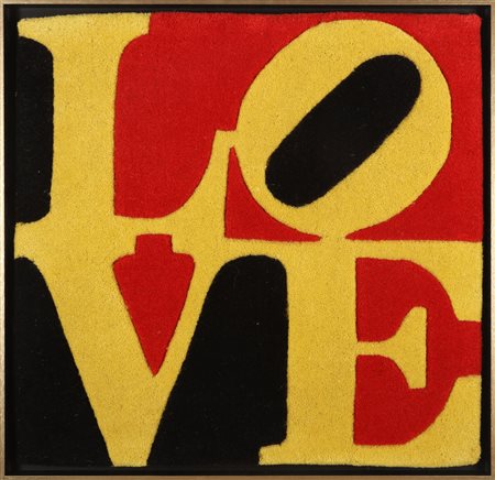 INDIANA ROBERT (n. 1928) Liebe Love. Tappeto. Cm 60,00 x 60,00. 554/999....