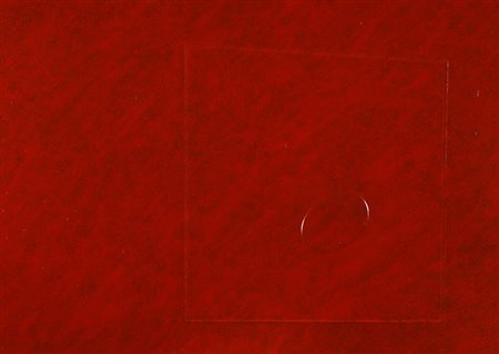 TURI SIMETI 1929 Ovale rosso, anni '60 Smalto su carta intelata, cm. 50 x 70...