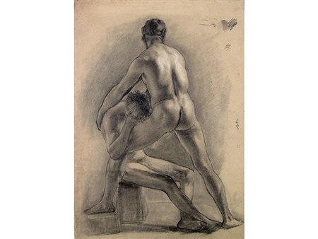 Anonimo (XIX secolo), Disegno su carta,Nudo 56x40 cm