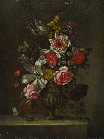 Maestro del XVIII secolo "Vaso di fiori" cm. 62x46 - olio ...