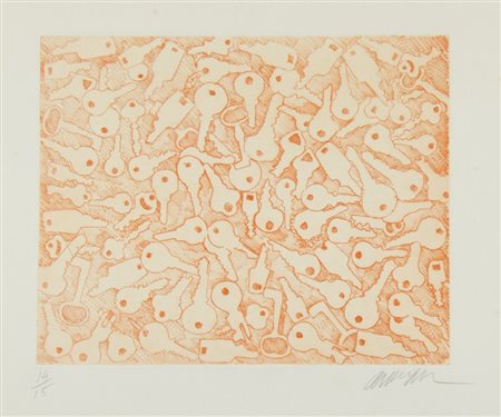 Fernandez Arman 1928-2005 "Sans titre" (1970) cm. 45x56 - litografia a colori...