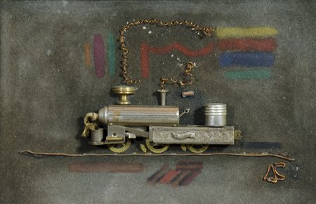 Avgus Cernigoj Trieste 1898-Sesana 1985 "Il treno" cm. 17x25 - installazione...