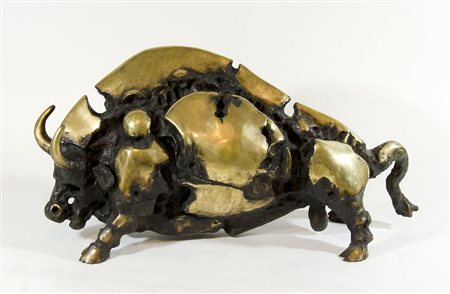 Janez Boljka 1931-2013 "Toro arrabbiato" lung. cm. 120 - scultura in bronzo...