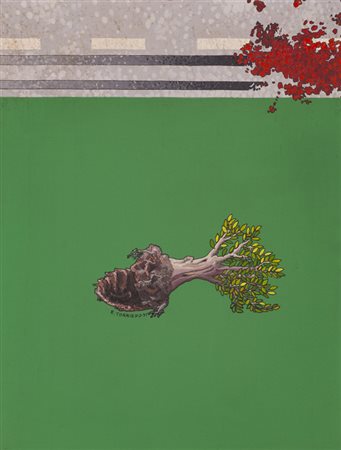 ELIO TORRIERO TORRIERI (1945)L'incidente, 1971Olio su telacm 45x35Firma e...