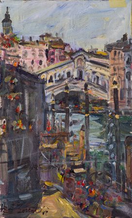 BRUNO BONALDI (1951)Mattino a Rialto, 2007Olio e tecnica mista su telacm...