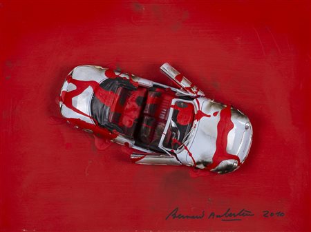 BERNARD AUBERTIN (1934-2015)Voiture brulée, 2010Macchina bruciata su tavola...