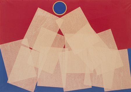 SERGIO DANGELO (1932)FiestaTecnica mista e collage su telacm 70x100Firma,...