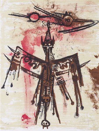 WILFREDO LAM (1902-1982)Senza TitoloSerigrafia su cartacm 57x44Firma e...