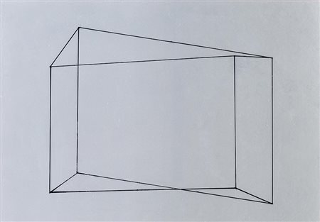 GIANNI COLOMBO (1937 - 1993) Senza titolo Disegno a china su carta argentata...