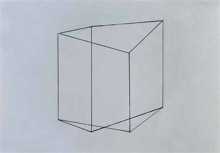 GIANNI COLOMBO (1937 - 1993) Senza titolo Disegno a china su carta argentata...