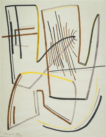 Alberto Magnelli (Firenze 1888 Parigi 1971) Composizione, 1962 Gouache su...