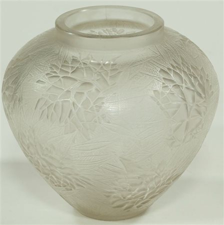 LALIQUE RENE' "Vaso Esterel", 1923 ca H cm 16 vetro Opera marcata " R....