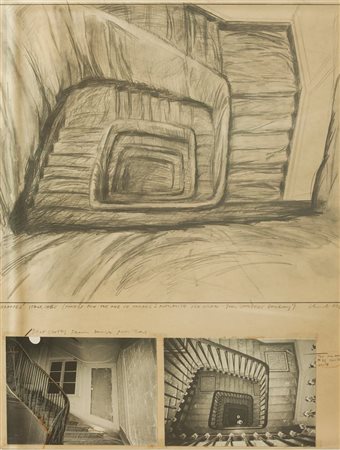 CHRISTO (Christo Javacheff) Gabrovo (Bulgaria) 1935 "Wrapped Stair Case" 1972...