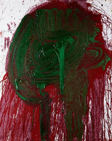 NITSCH HERMANN Vienna 1938 "Schüttbild" 2007 100x80 olio su tela Opera...